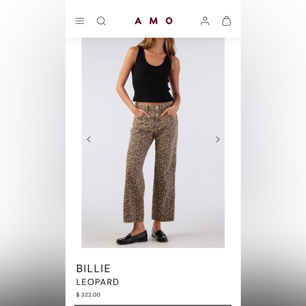 AMO Leopard Ankle Jeans
